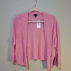 2 Topshop Heathered Knit Cardigan Sweaters. Pink And Black